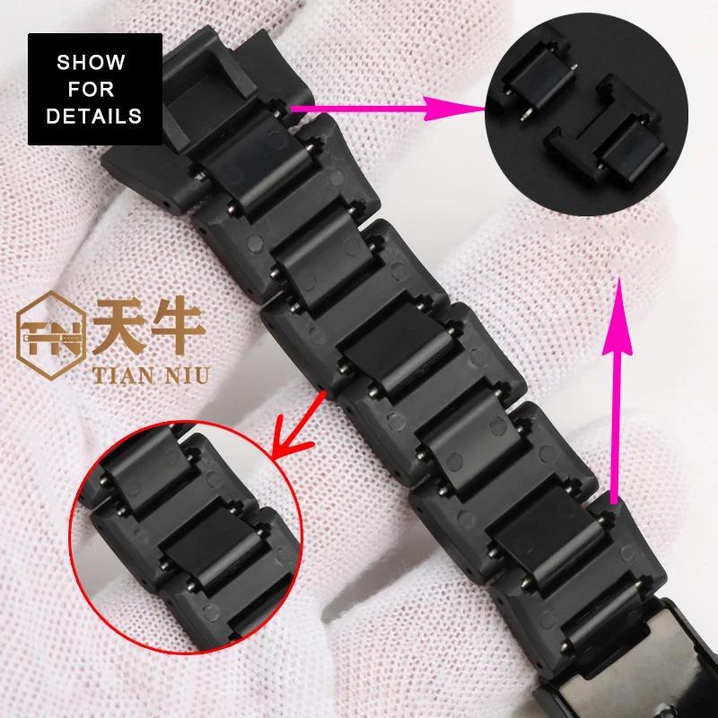 Black plastic steel watchband High quality men's watch strap For Casio G-SHOCK DW5600 GW-M5610 GA-2100 DW-6900 series Bracelet