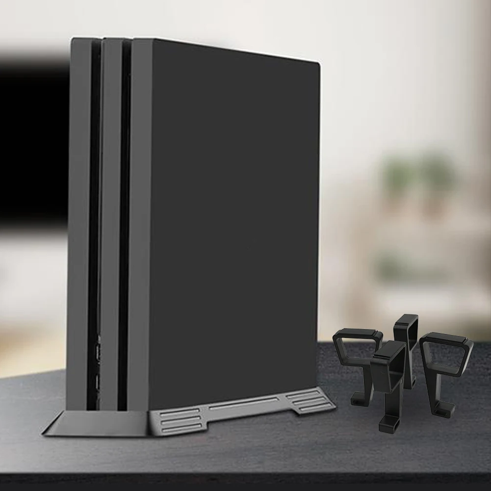 4Pcs 냉각 발 브래킷 미끄럼 방지 냉각 다리 지지대 홀더 발 플랫 마운트 액세서리 플레이스테이션4 슬림 프로 콘솔용