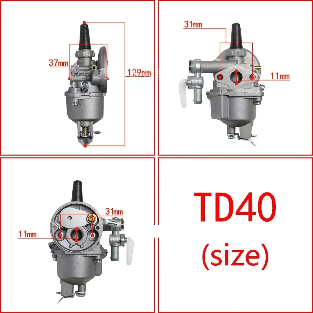 لكاواساكي TD40 TD43 TD48 CG400 Kaaz الانتهازي Carb آلة تقطيع الفراشي Asy العشب الآكل 15001-2525 TD33 المكربن AY تعويم