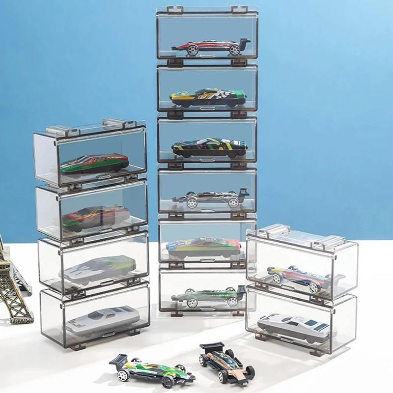 1:64 Diecast Model Car Plastic Display Box Stackable Storage Box High-grade With Fasteners Be Connected For Hot Wheel Minigt