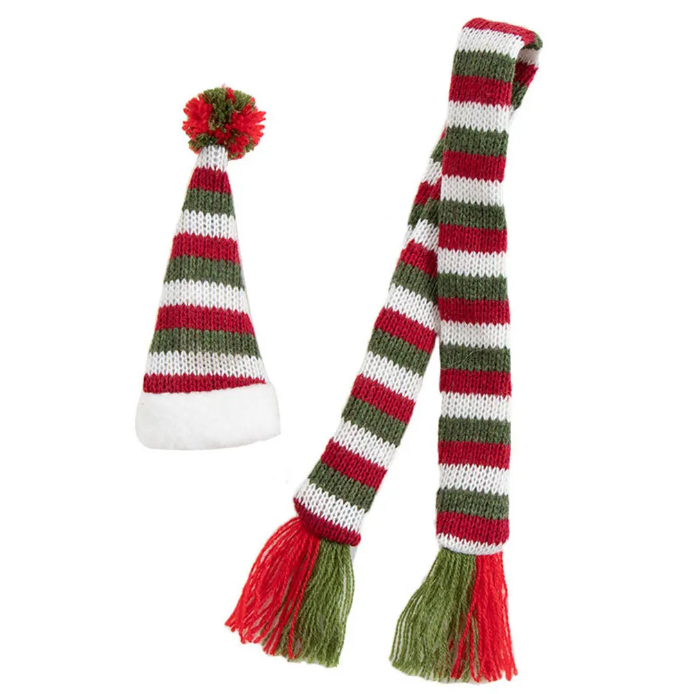 

2pcs Wine Cover Set Reusable Christmas Decoration Red Xmas Wine Bottle Cover Party Home Hotel Bar Tools Accessories