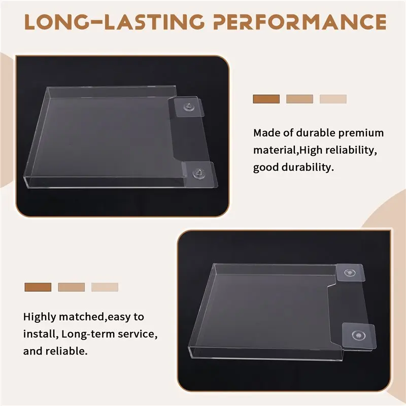 A76I-For Cabinet Door Magnetic Paper Holder Clear Acrylic Organizers For Parchment A4 Paper Storage