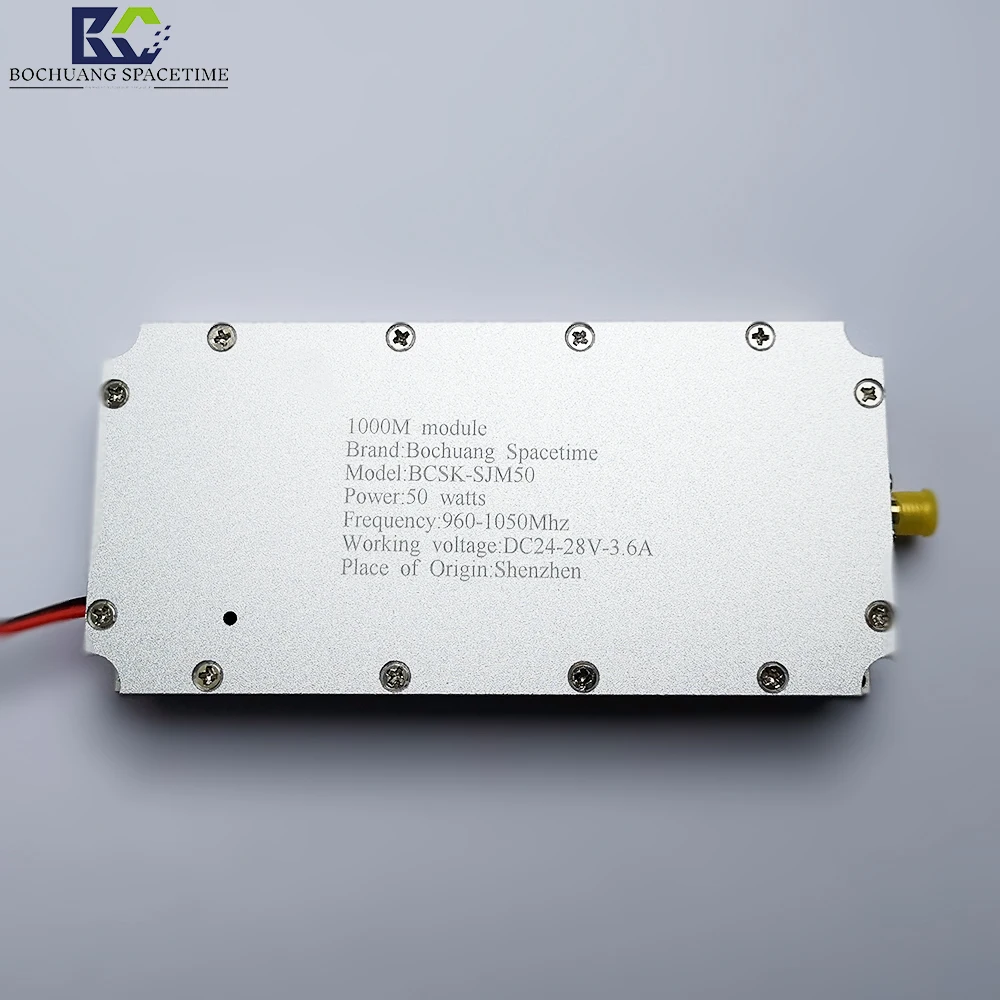 960Mhz-1050Mhz broadband signal amplifier, 10W-100W high-power mobile RF anti drone module