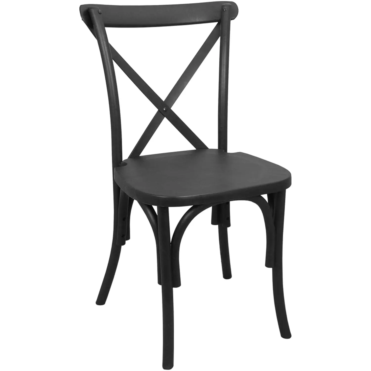 

Black Resin X-Back Chair21.5"D x 17.5"W x 35"H