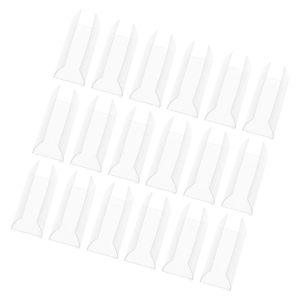 

60 Pcs Shelf Price Tag Library Markers Supermarket Label Holders Basket Labels Transparent Sign Display The Laminate