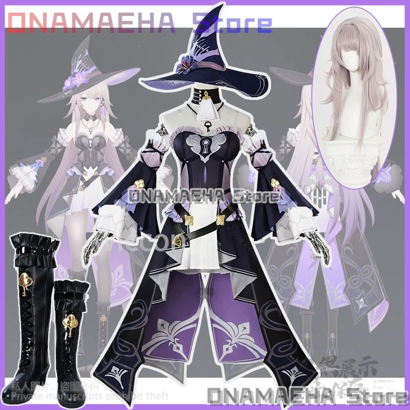 Die Herta Cosplay Anime Spiel Honkai Star Rail Kostüm Kleid Lolita Uniform Perücken Für Halloween Weihnachten Mädchen Frau Angepasst