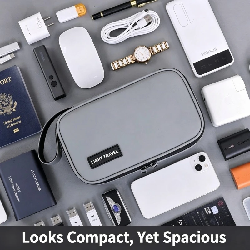 LightCommercial Data CableStorage BagMulti-functional PortableDigital StorageBox MobileHard Drive Mobile PhoneChargerStorage Bag
