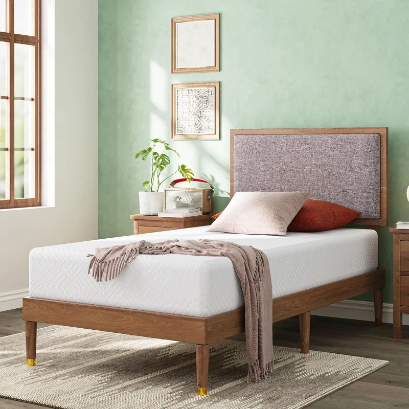 

Twin Mattress - 6 Inch Green Tea Memory Foam Mattress- Twin Mattresses in a Box Gel Layer Medium Firm - 75" x 38"