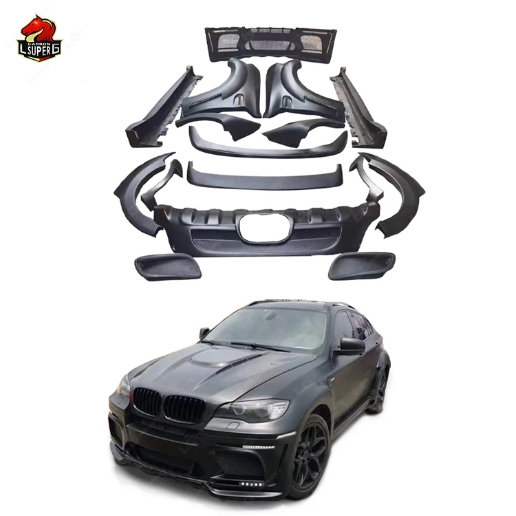 H Style Body Kit For BMW X6 Series E71 Body Kit With Front Bumper Rear Bumper Side Skirts Fender