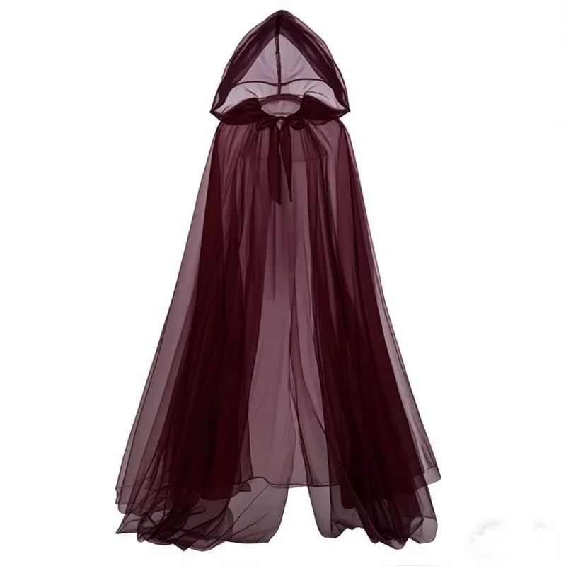 Party Hooded Cloak Three-layer Tulle Cape