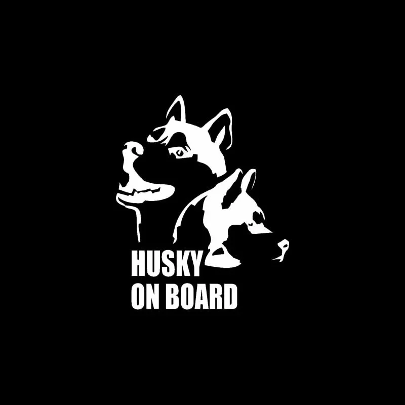 Tem Dán Xe Hơi Sáng Tạo HUSKY Trên Tàu Xe Decal Dán Vinyl Pvc Chống Thấm Nước Chống Nắng 15Cm