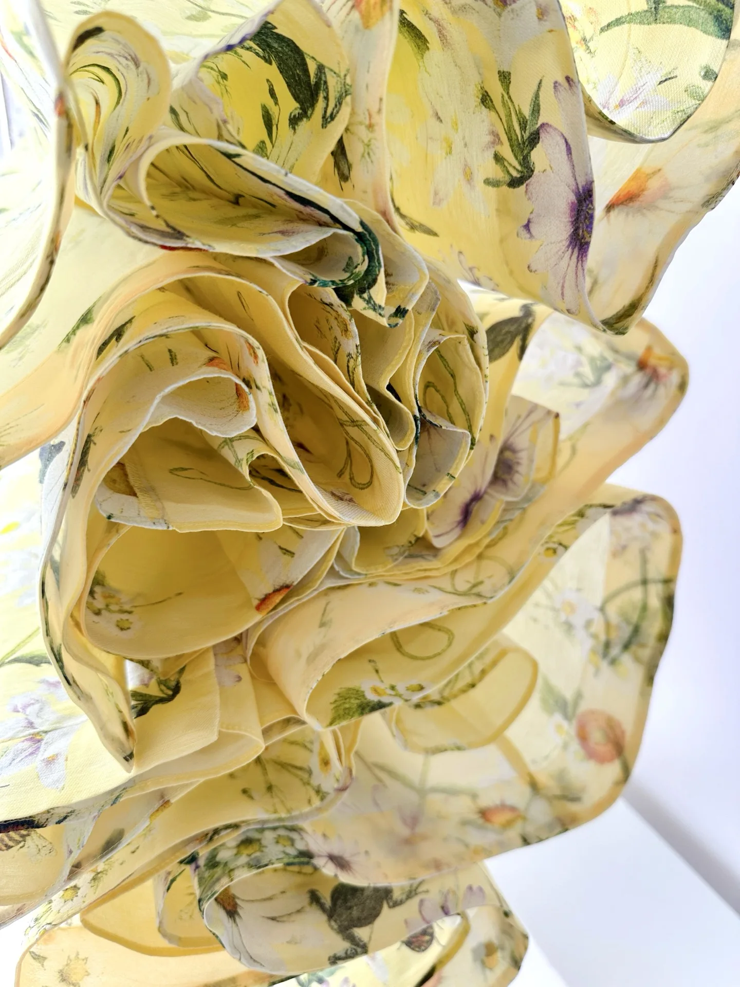 Robe longue en lin et soie pour femmes, perles de cristal, jaune, imprimé floral, papillon, broderie, col carré, sans manches, vacances