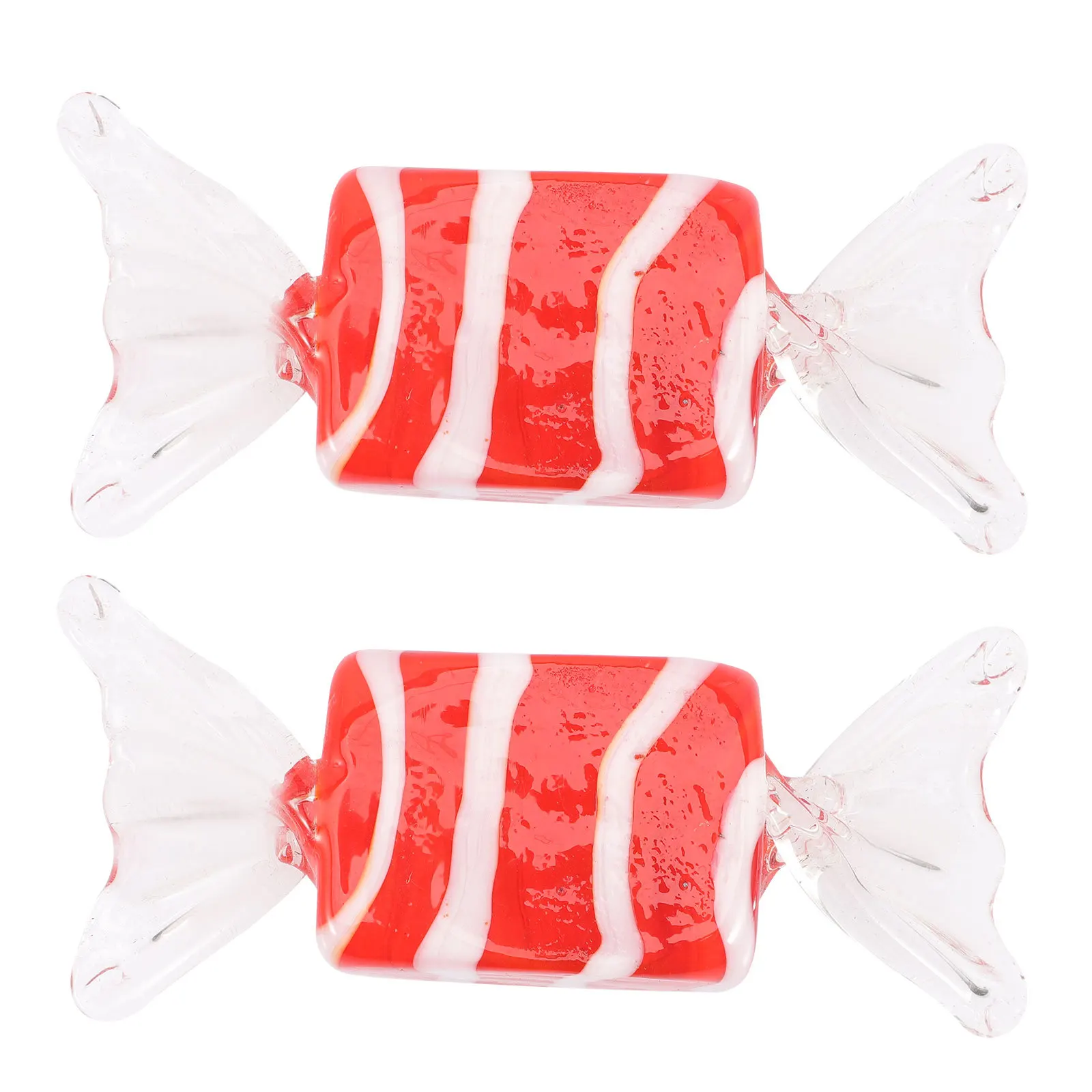 

2 Pcs Candy Decor Lets Large Oh Christmas Decoration Glass Lollipop Ornaments Home
