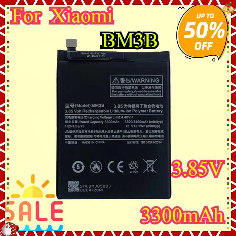 

For Xiaomi Battery New BM3B Battery for Xiaomi Mix 2 Xiaomi Mix2S 3300mAh Replacement Full Capacity Bateria