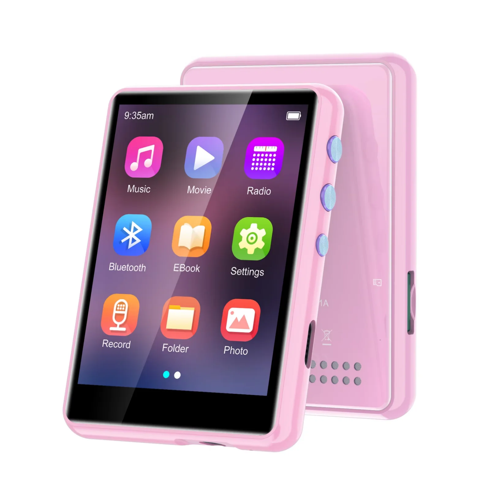 64GB MP3 Player Bluetooth 5.3 Touch Screen HiFi Music Player FM Radio Voice Recorder Portable Audio Up To 128GB Festival Gift