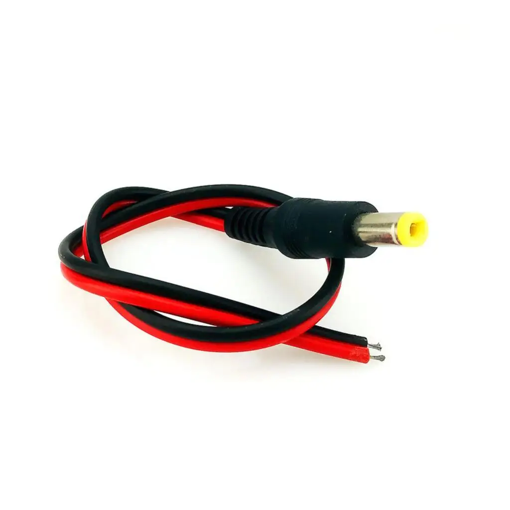 Connecteur de Ligne de Câble Mâle, Prise d'Alimentation, 5.5x2.1mm, 12V DC, 10 Pièces