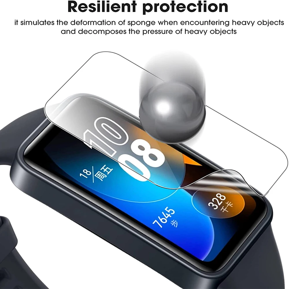 3/6 Stuks Hydrogel Zachte Screenprotector Film Voor Huawei Band 8 Smart Watch Hd/Ultra Dunne Full Screen Protector Cover Accessoires