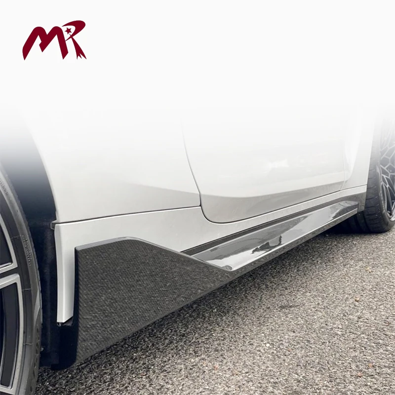 Dry Carbon Fiber Side Skirt Sill Insert Trim For BMW M3 G80 M4 G82 G83 Auto Racing Bumper Diffuser 2021-2024 MPerformance Bodyki