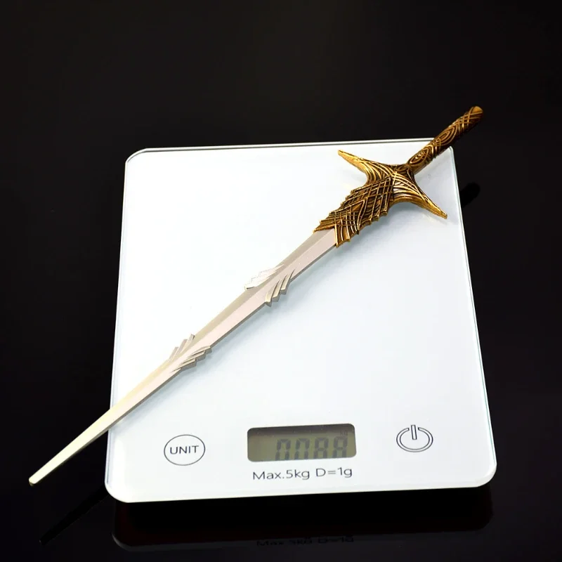 30cm/11.81in Eldenn Peripherals Leda's Long Sword Full Metal Game Weapon Model Sword Katana Desktop Collectible Ornament Boy Toy