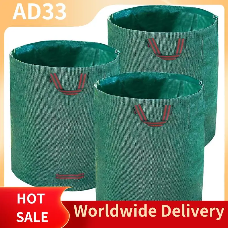 

【A28I 3 Packs 106 Gallon Reusable Yard Waste Bags With Reinforced Handles Extra Large Heavy Duty Waste Bags