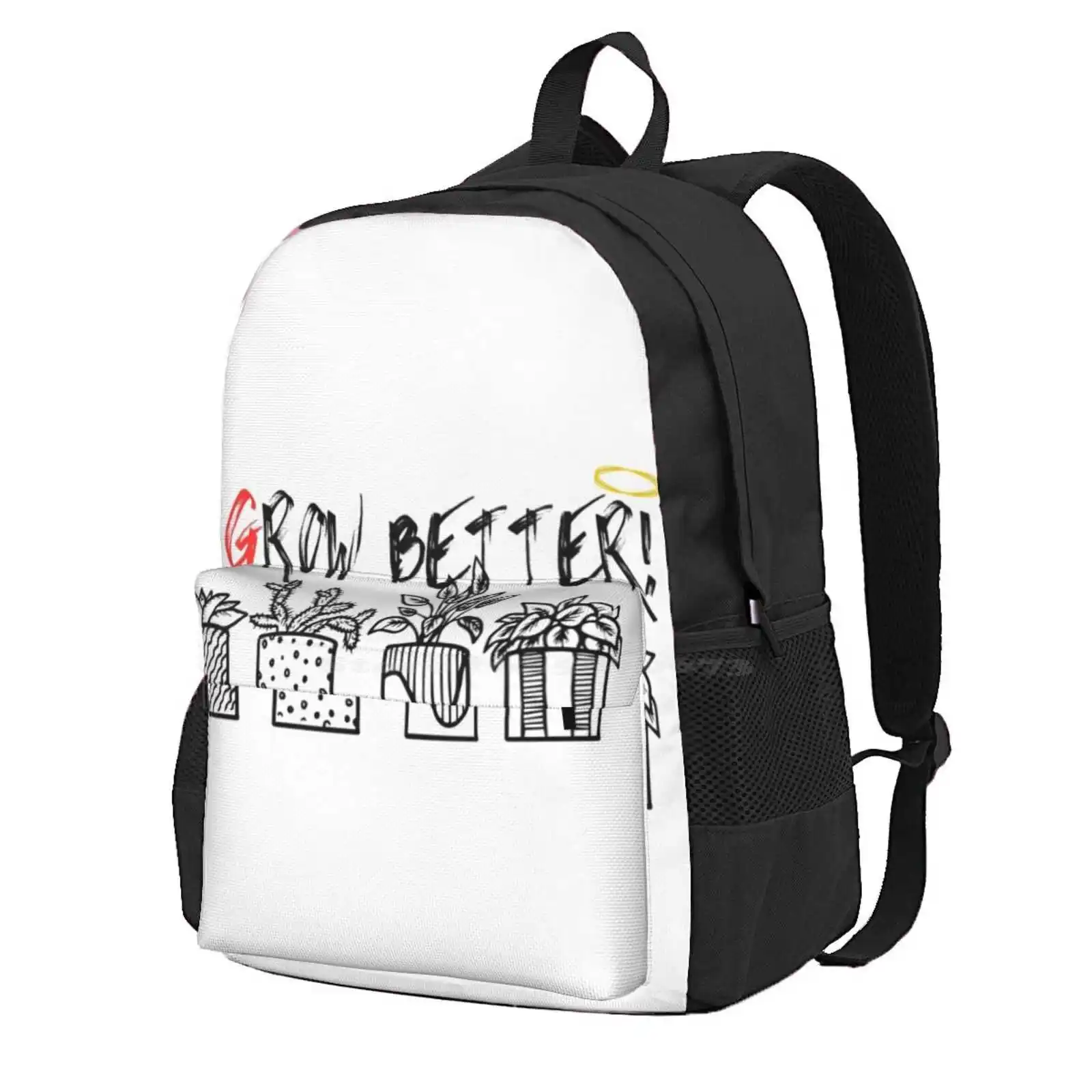 

Grow Better Sticker Hot Sale Schoolbag Backpack Fashion Bags Grow Better Quote Crowley Good Omens Crowley Grow Better