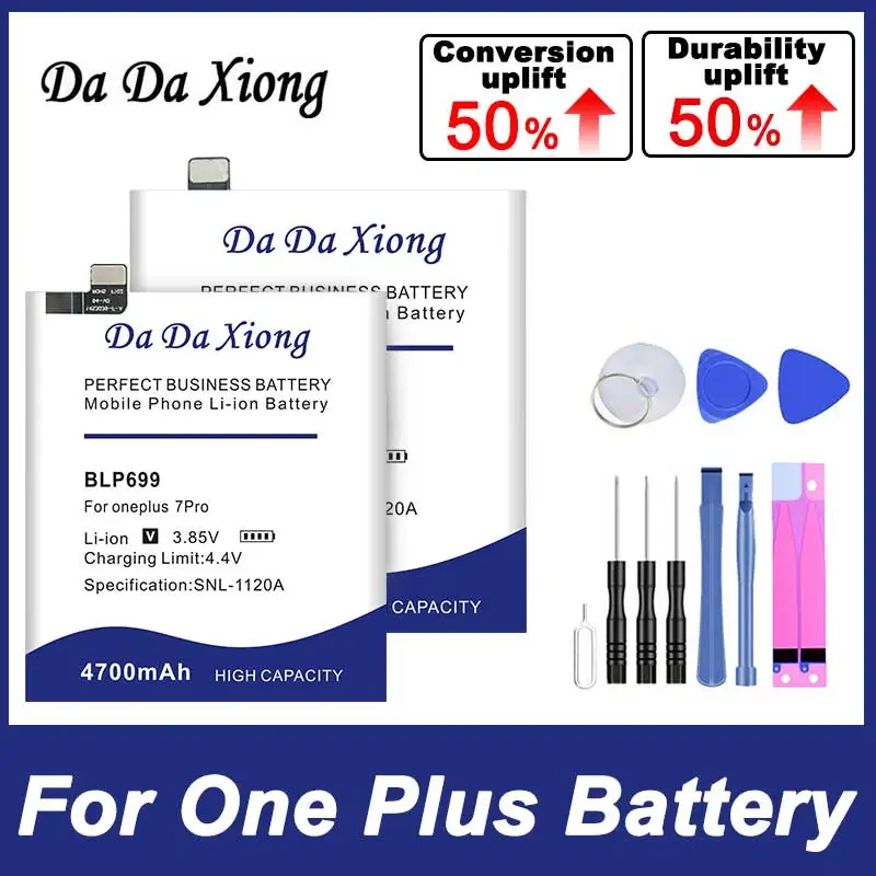 DaDaXiong  BLP699 BLP743 BLP745 BLP759 BLP761 BLP785 BLP801 BLP813 Bateria for One Plus 7 7T Pro 8T 8Pro Nord 5G N100 BE2011