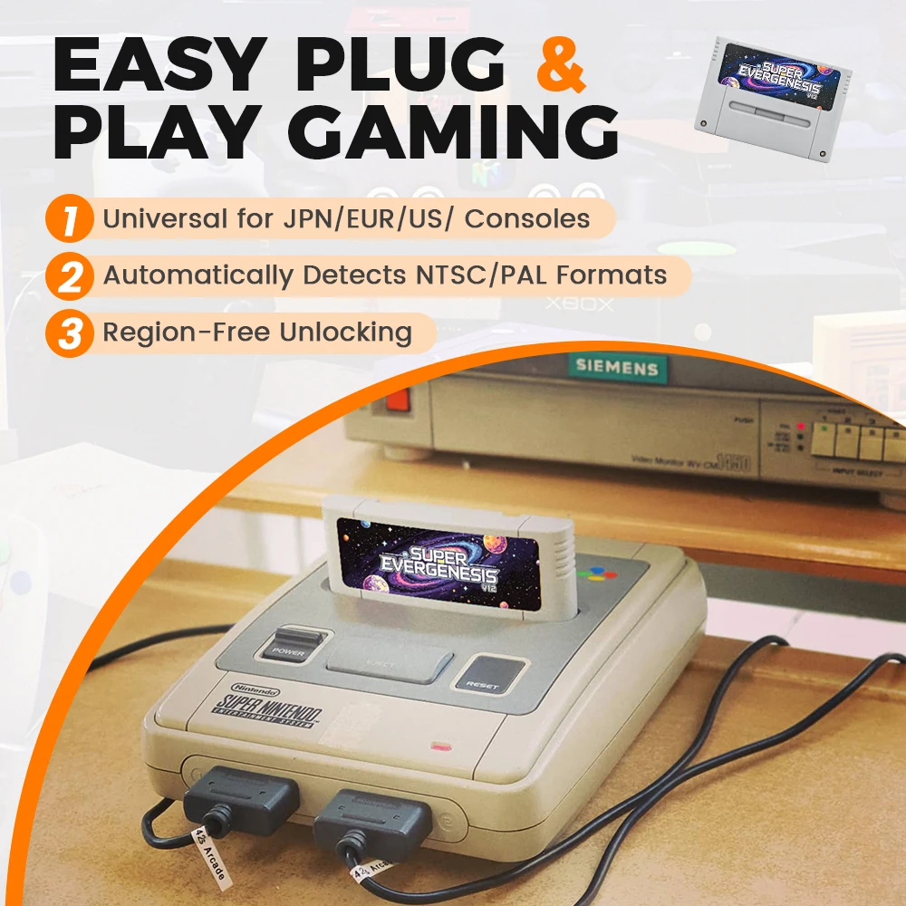 Karta z grami 3000 w 1 na kasetce SFC z kartą TF 8GB, retro karta z grami na Super Famicom SNES SFC, klasyczna konsola wideo, akcesoria do gier. — zdjęcie produktu 4