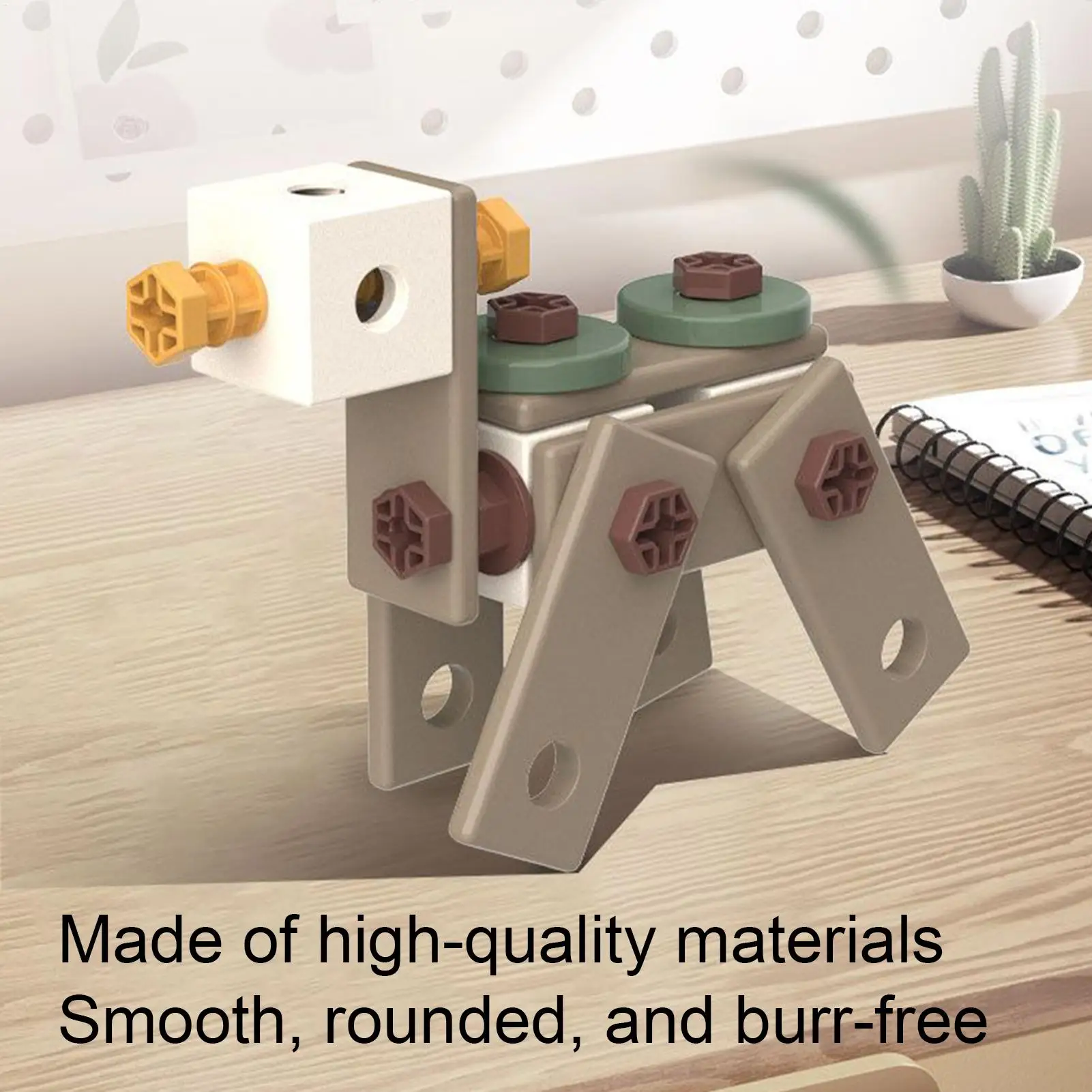 Kids Tool Set with Drill DIY Nut Assembly Puzzle Simulated Screwing Toolbox Early Educational Disassembly Repair STEM Montessori