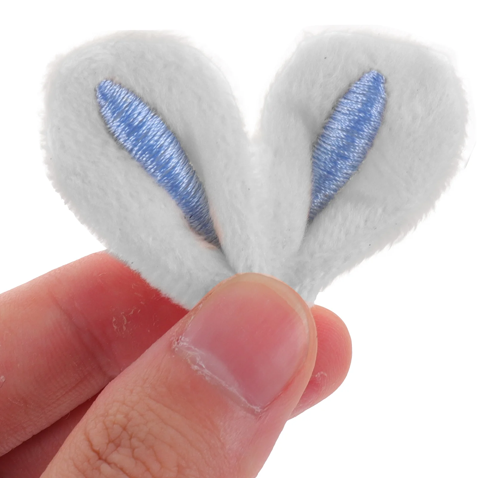 20 Pcs Rabbit Ears Hair Accessories Bunny for Crafts DIY Charm Decorations Hairpin Creative Plush Embellishments Ornament