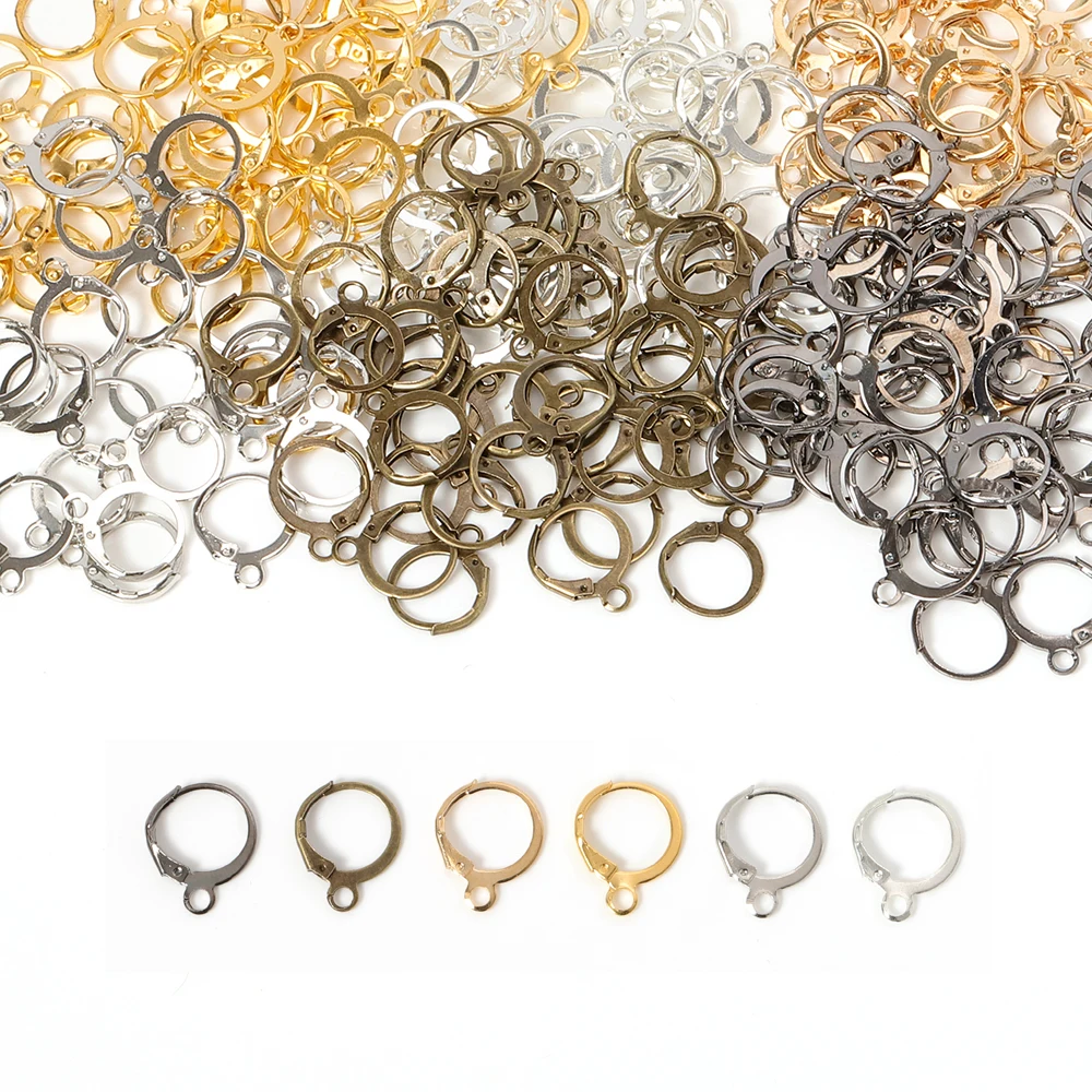 50 Stück runde Ohrringhaken mit Anhängerringen, französische Ohrringbasis für DIY-Charms, Ohrringe, Schmuckherstellung, Zubehör, Großhandel – Detail 3