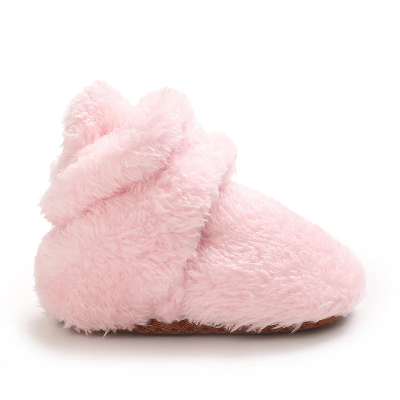 Neugeborenes Baby, Junge, Mädchen, weiche Fleece-Booties, Stay On, Säuglingshausschuhe, Socken, Schuh, rutschfester Greifer, Kleinkind-Erstwanderer, Winter-Knöchel – Detail 28