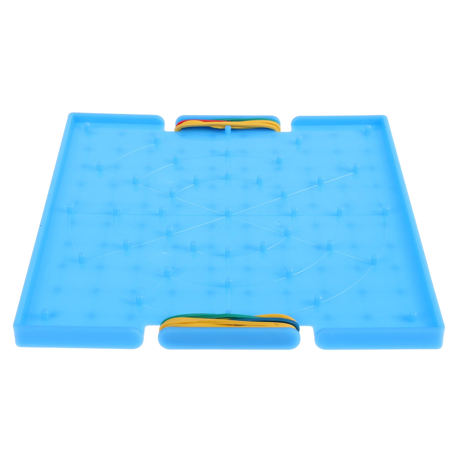 

Student Pin Board Homeschool Supplies Portable Division Manipulatives Geoboards with Rubber Bands Plastic Desk Pegboard Kid