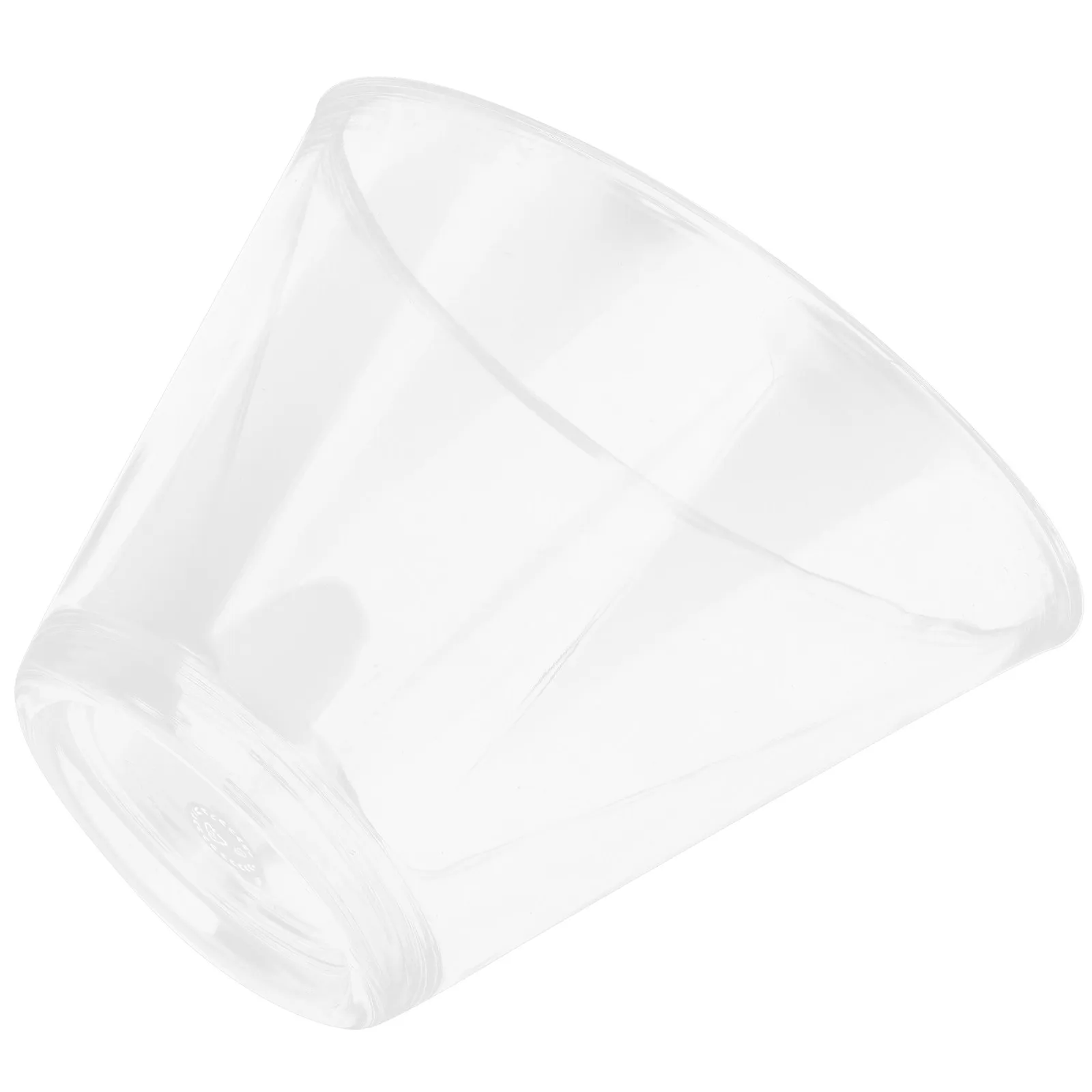 Acrylic Slant Bowl 19cm Transparent Serving Bowl for Salad, Dessert, Fruit, Vegetables – Modern Crystal Design