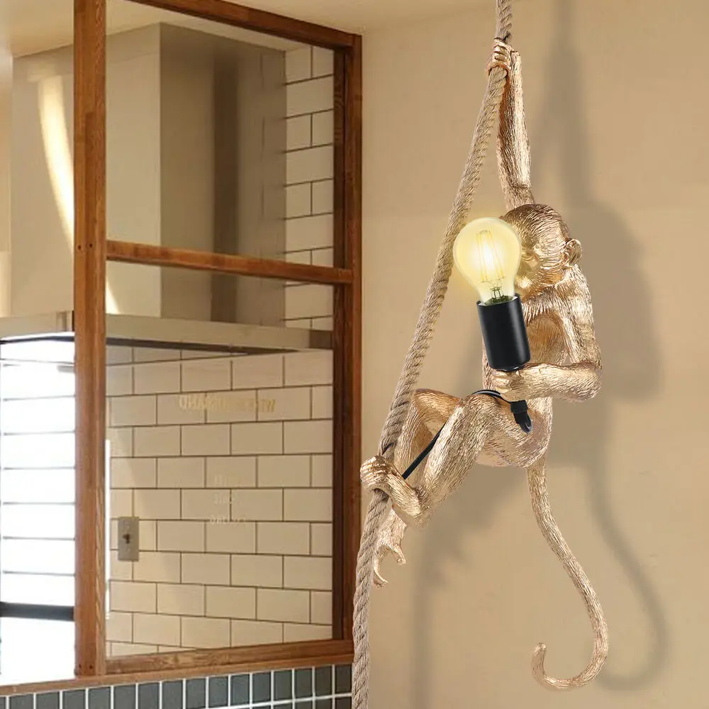 

Светодиодная люстра в виде обезьяны, потолочный светильник, подвесной светильник E27 W/1 комплект X винтов 72 см