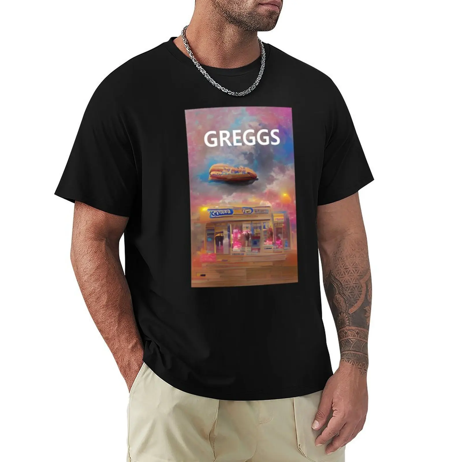 

Greggs cyberpunk T-Shirt summer 2025 oversize t-shirts man valentines clothes funny meme t-shirts mens t shirts top quality