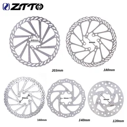 ZTTO Bicycle Brake Rotor 203mm/180mm/160mm/140mm/120mm 6 Inches Stainless Steel Hydraulic Brake Rotor MTB Road Bike Disc Brake