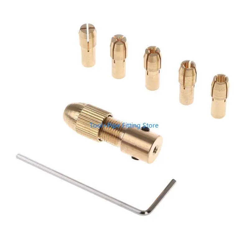 F92B 7Pcs/Set 2/2.35/4.05/5.05mm Electric Motor Shaft Mini Chuck Fixture Clamp 0.5-3.