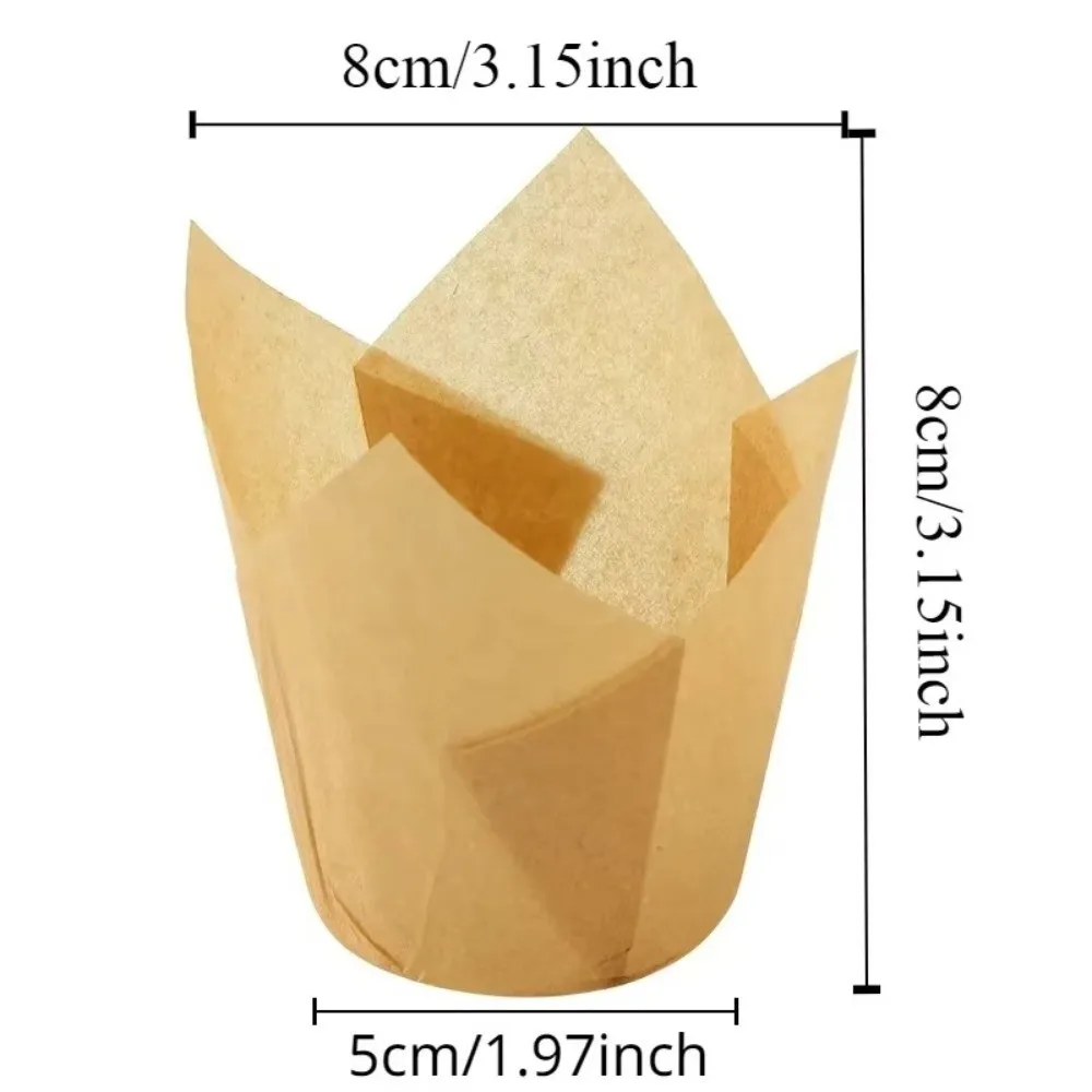 New DIY Cake Muffin Cups Bakeware Pastry Tools Tulip Baking Cup Greaseproof Paper Home & Kitchen