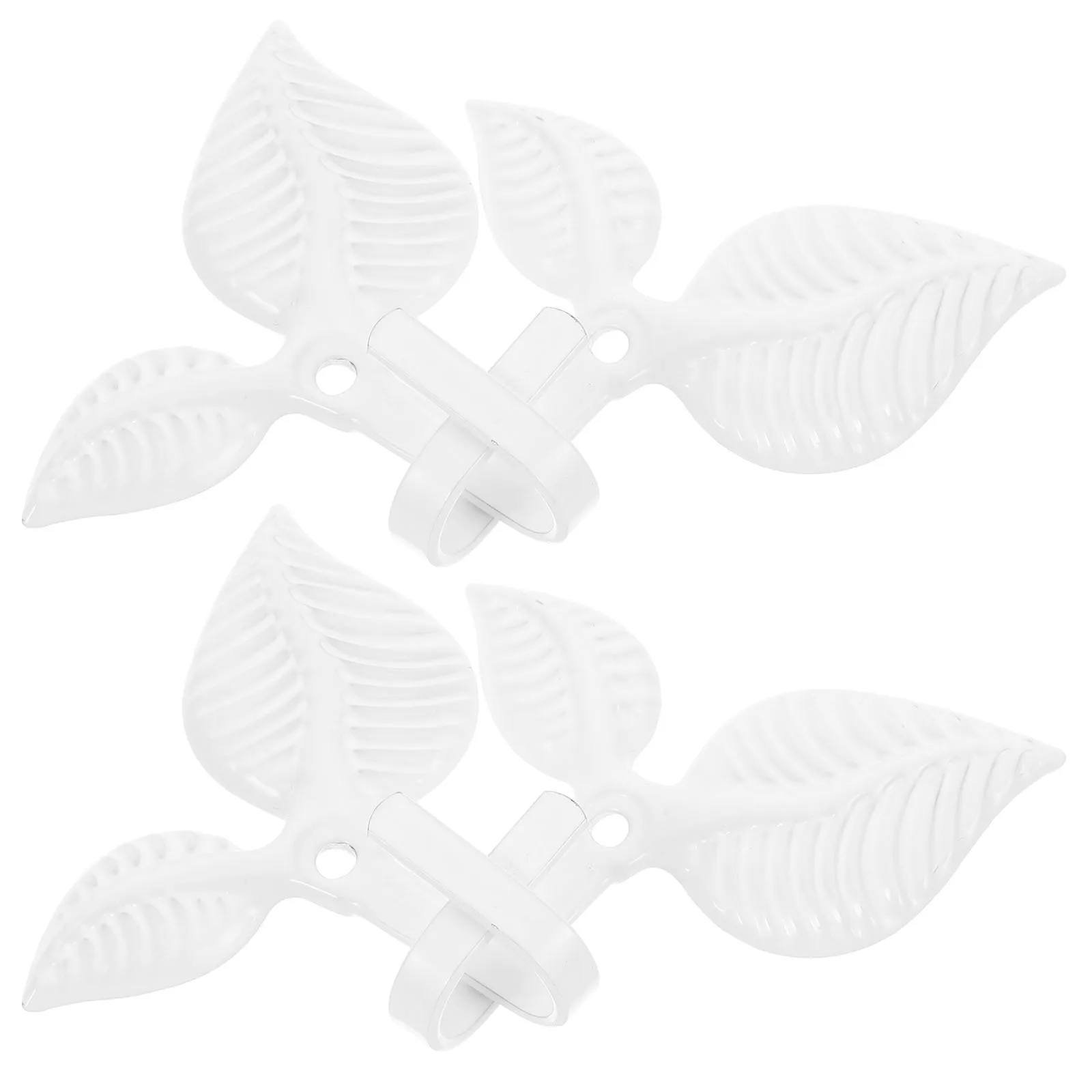 

4 Pcs Leaf-shaped Hooks Vintage Iron Wall Decor Coat Hanger Rustic Wrought Metal Clothes Hat Rack Storage Solution