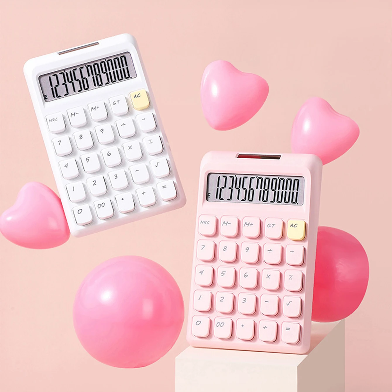 

Dual power calculator with large buttons, solar-powered computer, large screen, 1 part, ideal for classroom and math, 1 part