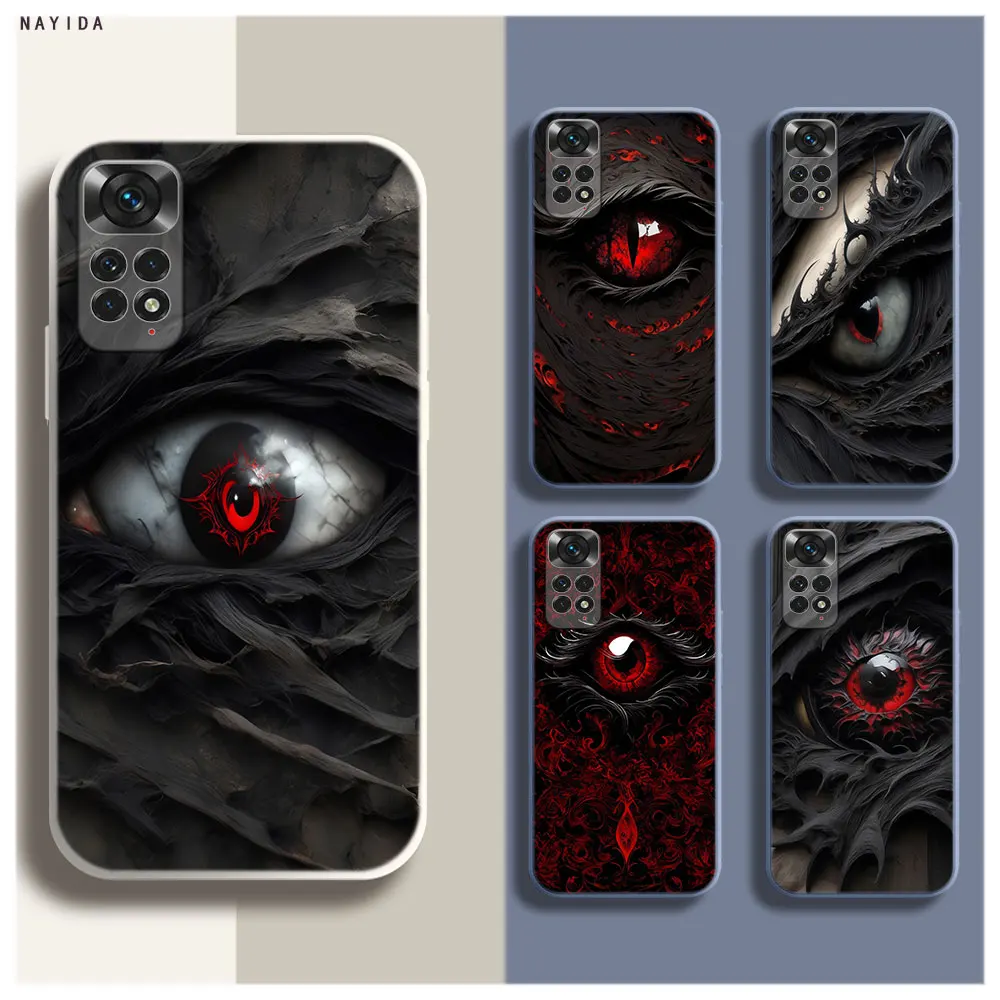 Soft Silicone Phone Case For Xiaomi Redmi Note 12 11 12S Pro Plus 12c 11a 4G 5G Original Cover Gothic style eyes