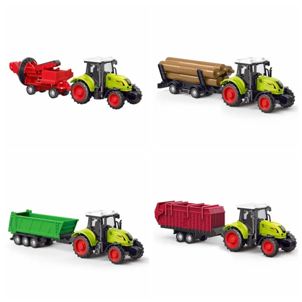 Agricultural Tractor Inertia Toy Car Model Transport Trailer Engineering Car Agricultural Engineering Vehicle Toy Birthday Gift