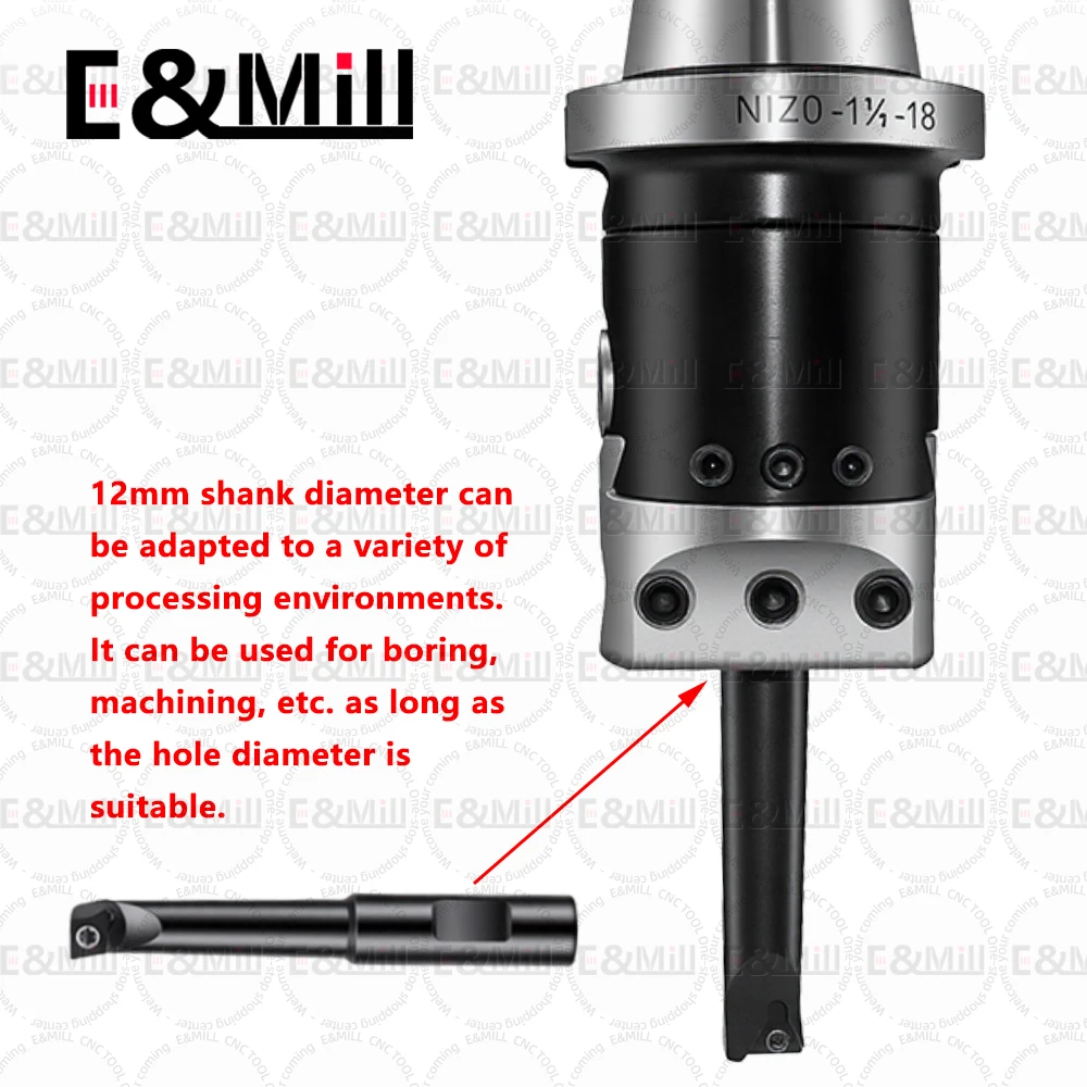 F1 2 بوصة 3 بوصة 50 مللي متر 75 مللي متر مملة رئيس قضيب 12 مللي متر 18 مللي متر مخرطة آلة أداة حامل بار ل CCMT06 TCMT11 مملة إدراج أدوات مقبض #4