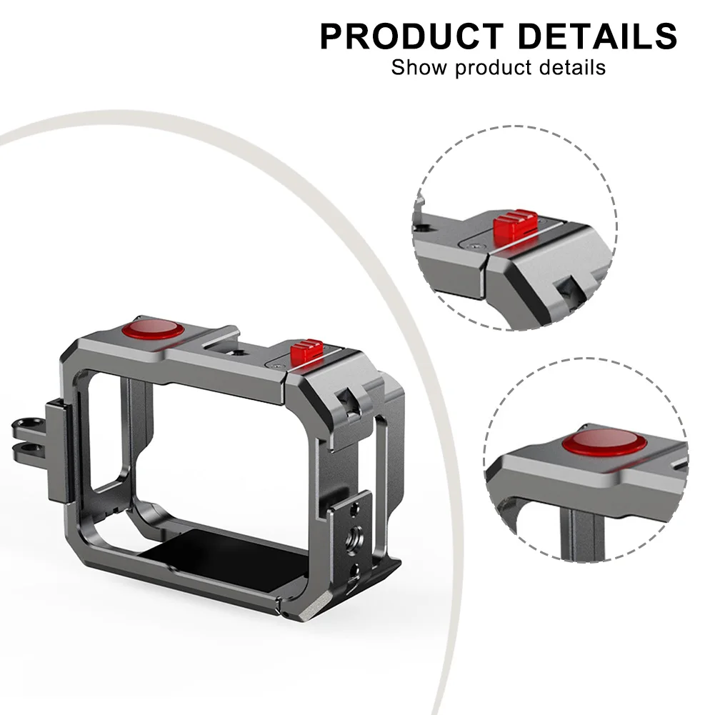 1 قطعة كاميرا واقية الحدود المعدنية الإفراج السريع حماية الإطار ل Insta360 الذهاب الترا عمل قفص الكاميرا الملحقات #5