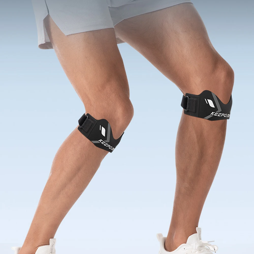 1pc cinta de joelho patela com almofada ergonômica para suporte de tendão patelar, estabilizador de compressão ajustável, leve, respirável