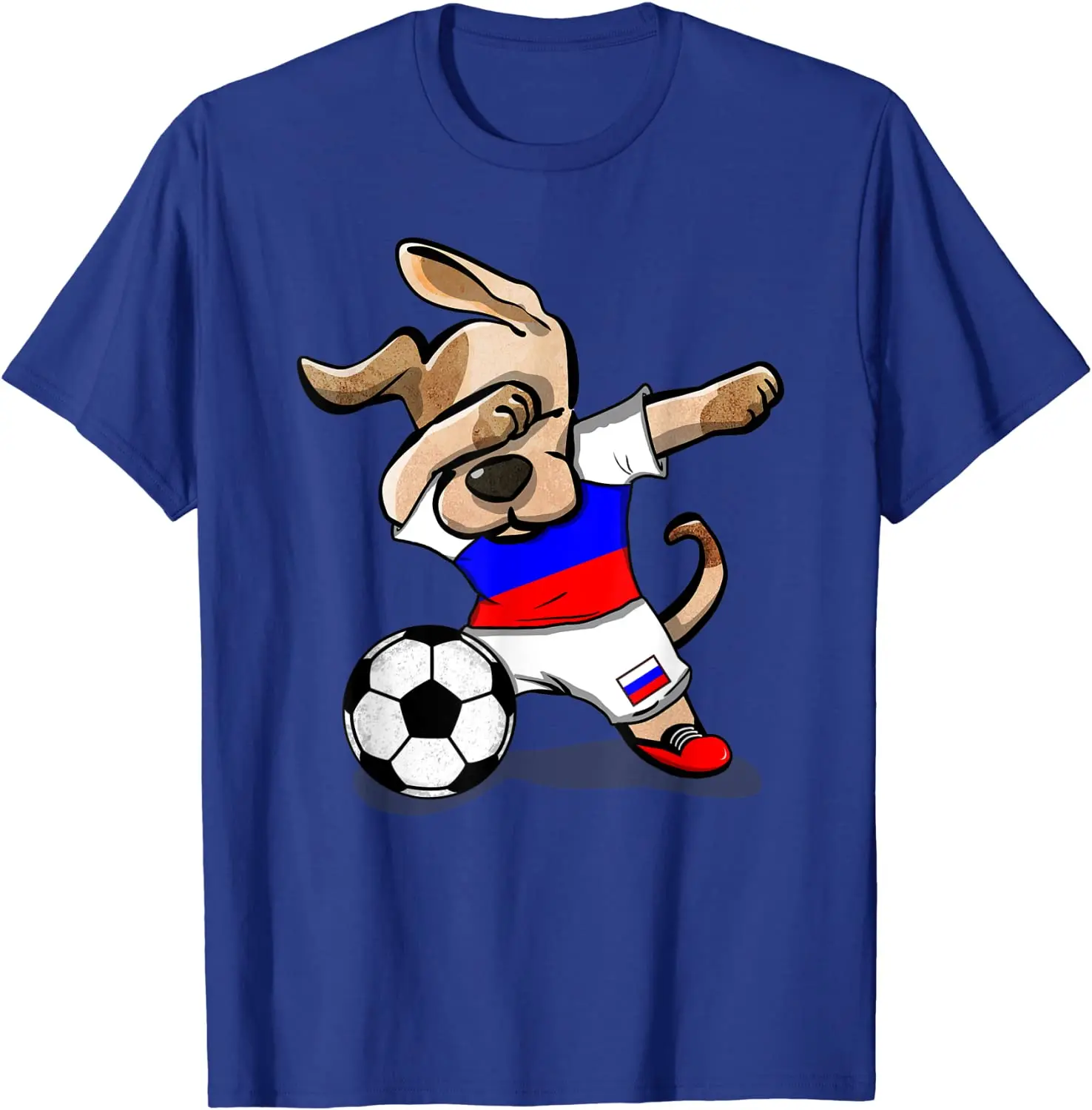 Russia Jersey Dog Dabbing Soccer Shirt Russian Football T-Shirt. Summer Cotton O-Neck Short Sleeve Mens T Shirt New S-3XL image 4