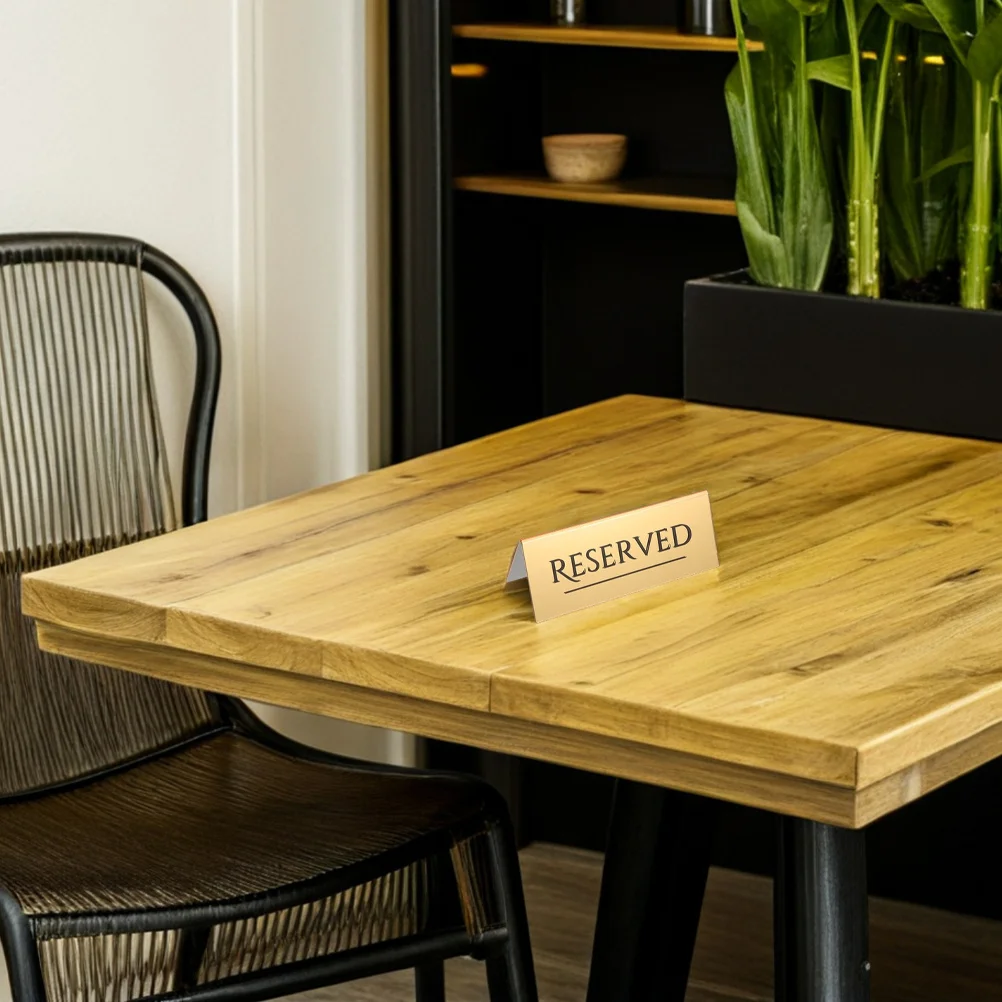 

Reserved Seating Tents Acrylic Wedding Party Banquets Elegant Gold Design Versatile Application Table Place Cards