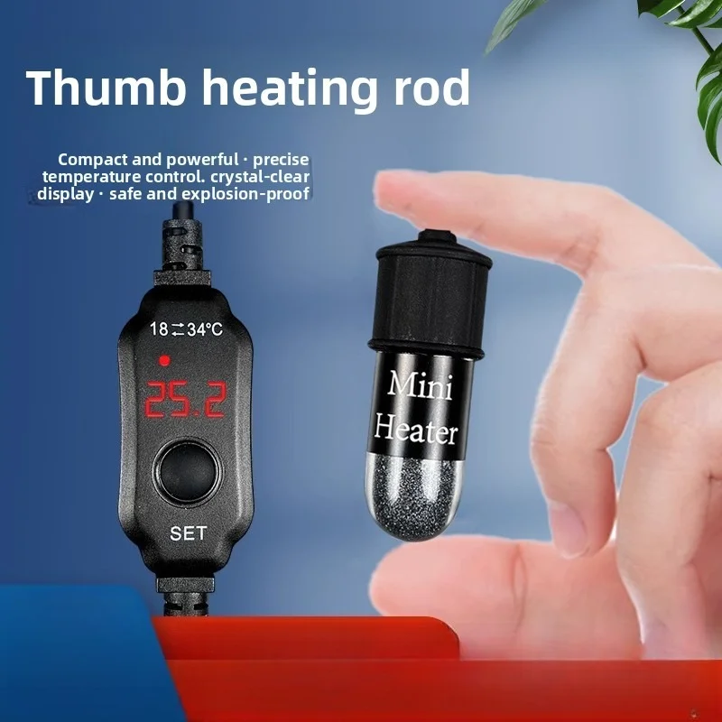 Mini-Aquarium-Heizstab Fischbecken-Aquariumheizung Tauchthermostat-Heizgerät 18-34 ° C Einstellbare Temperatur USB-Aufladung – Detail 2
