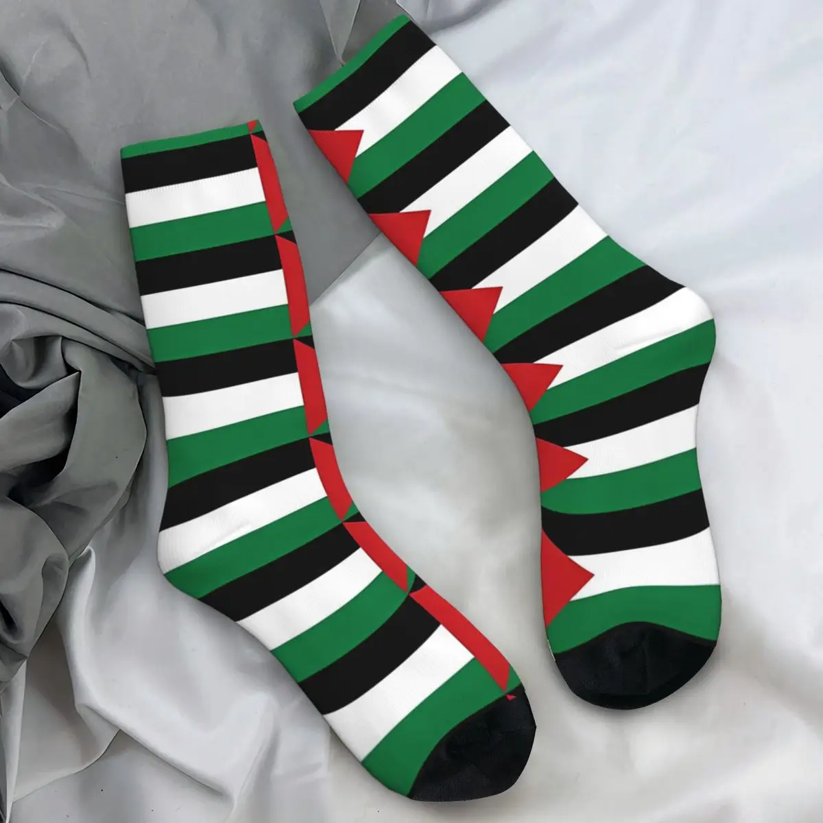 Unisex Men Socks Palestinian Flag Stockings Winter Kawaii Quality Socks Custom Running Anti Sweat Socks