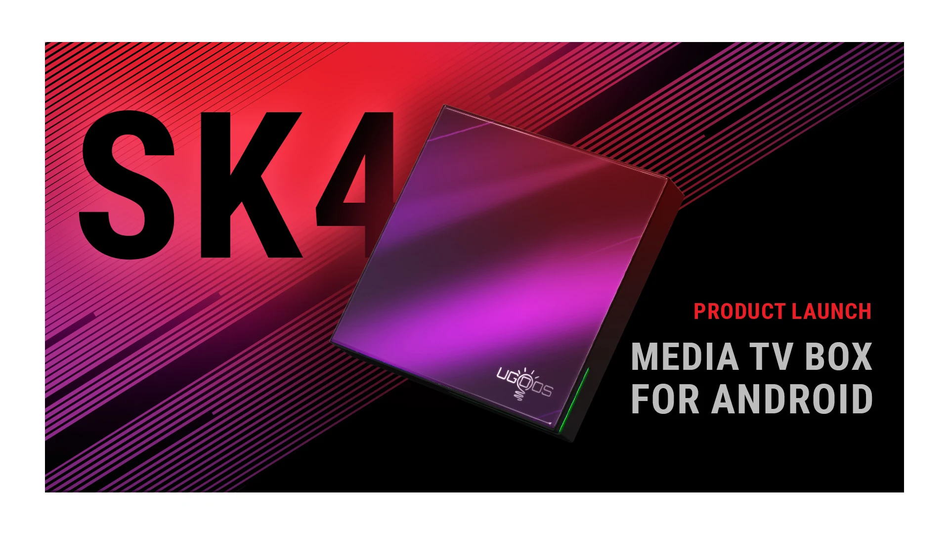 UGOOS SK4 صندوق التلفزيون الذكي أندرويد 14 Amlogic S905X5M-J BT5.4 LPDDR4 4G 64G AI-SR AV1 HDR 10 + دعم Dolby Audio Set Top Box #2